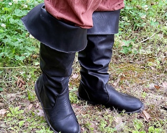 Viking Renaissance Boots, High-Quality LARP Boots, Renaissance Faire Boots, Historical Costume Boots, Pirate Costume Boots, Lace-Up Boots