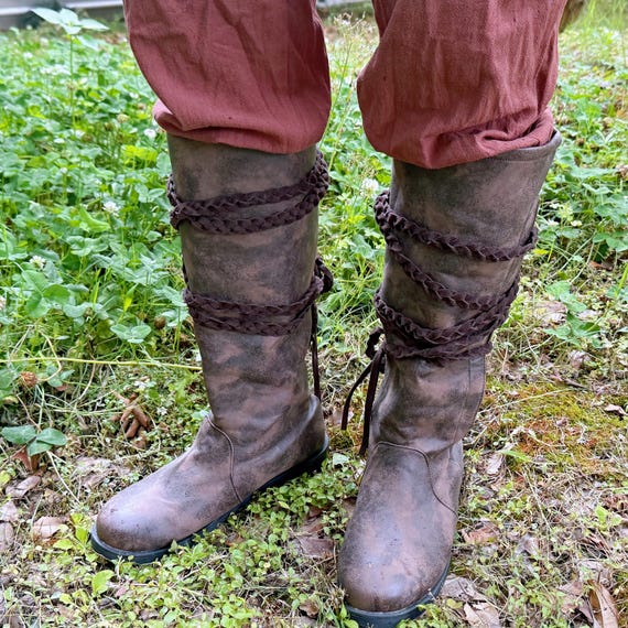 Medieval LARP Boots, Viking Medieval Boots, Renaissance  display picture 1