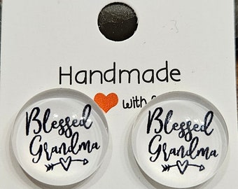 Handmade Blessed Grandma Earrings Free Shipping
