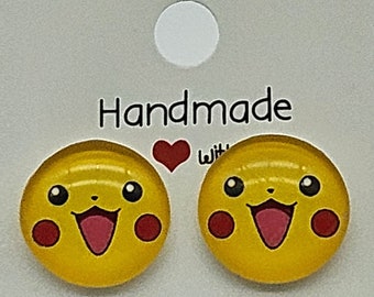 Handmade Yellow Face Animal Stud Earrings Free Shipping