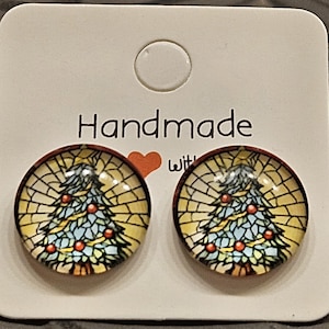 Christmas Tree Earrings Handmade Free Shipping SKU143