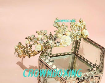 Corona Da Principessa Con Cristalli E Strass – Diadema Regolabile Per Sposa, Ballo E Concorsi - 3