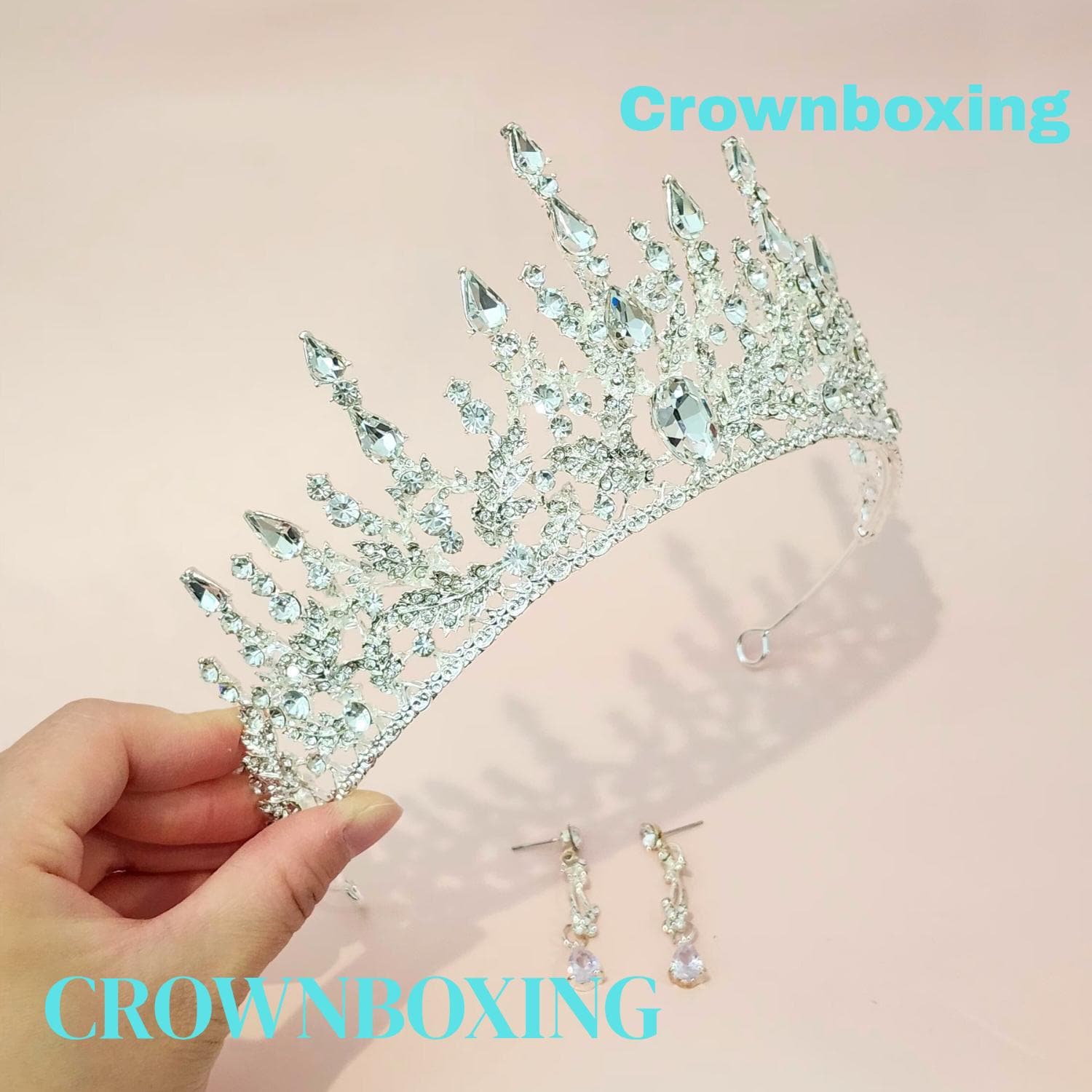 Ice Queen Crystal Silver Crown Tiara, Princess Tiara, Wedding Headband Bridal Ice Queen Tiara, Elsa Costume Crown, Silver Frozen Snowflake  main image 3