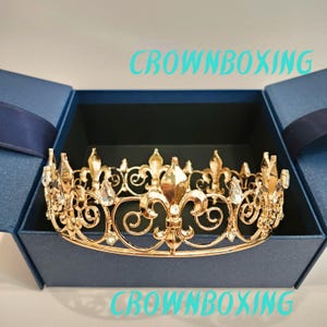 King Queen Crown, gold Princess Tiara Rhinestone Crown, Wedding Tiara Headband Hair Accessories for Bride, quinceanera, birthday,  bachelor