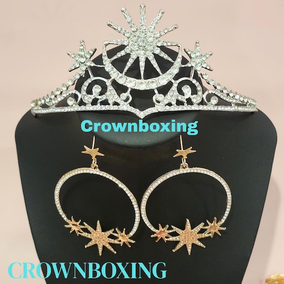 Silver Star Tiara Crown Crystal Wedding Headpiece  display picture 1