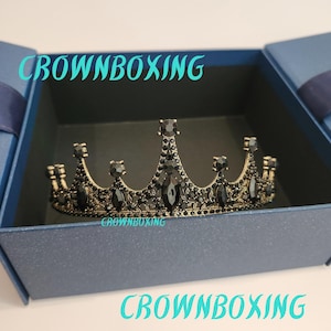 Black Bridal Tiara Crown baroque Gothic jewelry Queen quinceanera bridal hair accessories for Women ladies Bride birthday bachelor party
