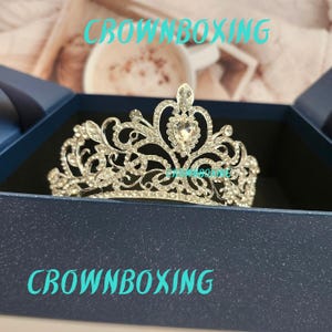 Mini Queen Wedding Tiara Bridal Silver Crystal Baroque Crown Bride Headband Headpiece quinceanera tiara for Bride Women birthday tiara