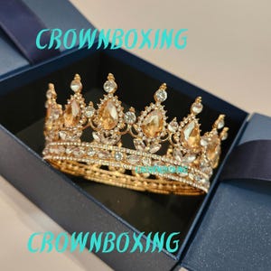 Gold Queen Crown, Wedding princess Tiara and Crown, Wedding Tiara Crown for Bride, quinceanera, birthday, baby shower, Pageant party prom