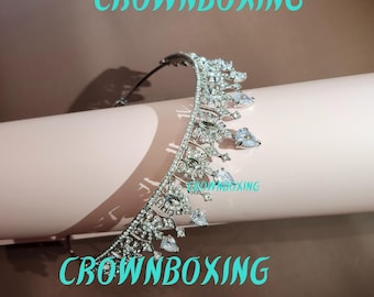 Tiara para Noiva Coroa de Rainha com Strass Decoração de Festa de Casamento Tiara Coroa de Noiva Acessório de Cabeça Joias de Princesa Coroa de Debutante Aniversário