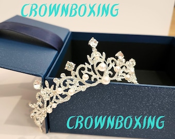 Wedding Pearl Crown bridal Crown Silver Crystal Baroque Tiara Headband Headpiece Wedding Hair piece Princess pearl floral boho Crystal