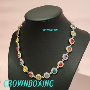 Velvet Glamour Multi-Color Deco Crystal Necklace main image 0