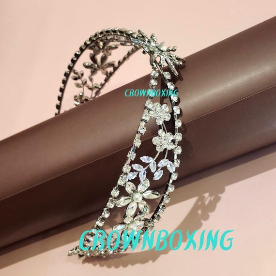 Silver Star Tiara, Quinceanera Queen Crystal Headpiece  display picture 1