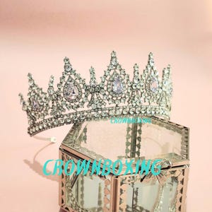 Crystal Wedding Tiara, bridal Crown Tiara, floral queen Rhinestone Wedding Headpiece Hair accessories luxury tiara, Tiara Crown for Bride