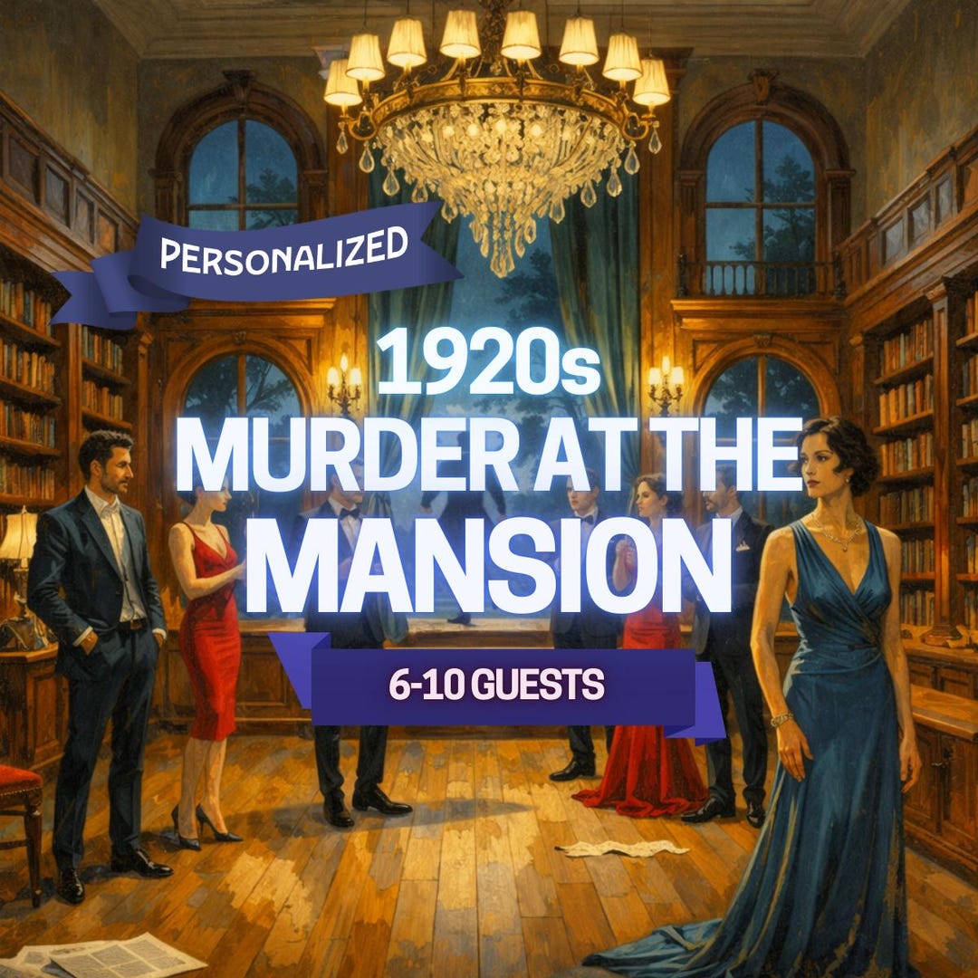 Personalized 1920s Murder Mystery Party Game Kit | 6-10 Adults | Print ...
