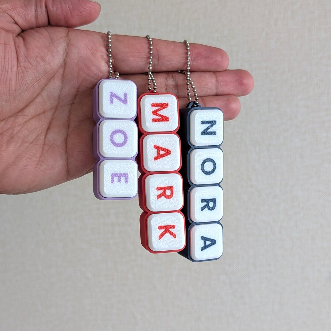 Personalized Name Keyboard Clicker Keychain, Custom Fidget ASMR Toy ...