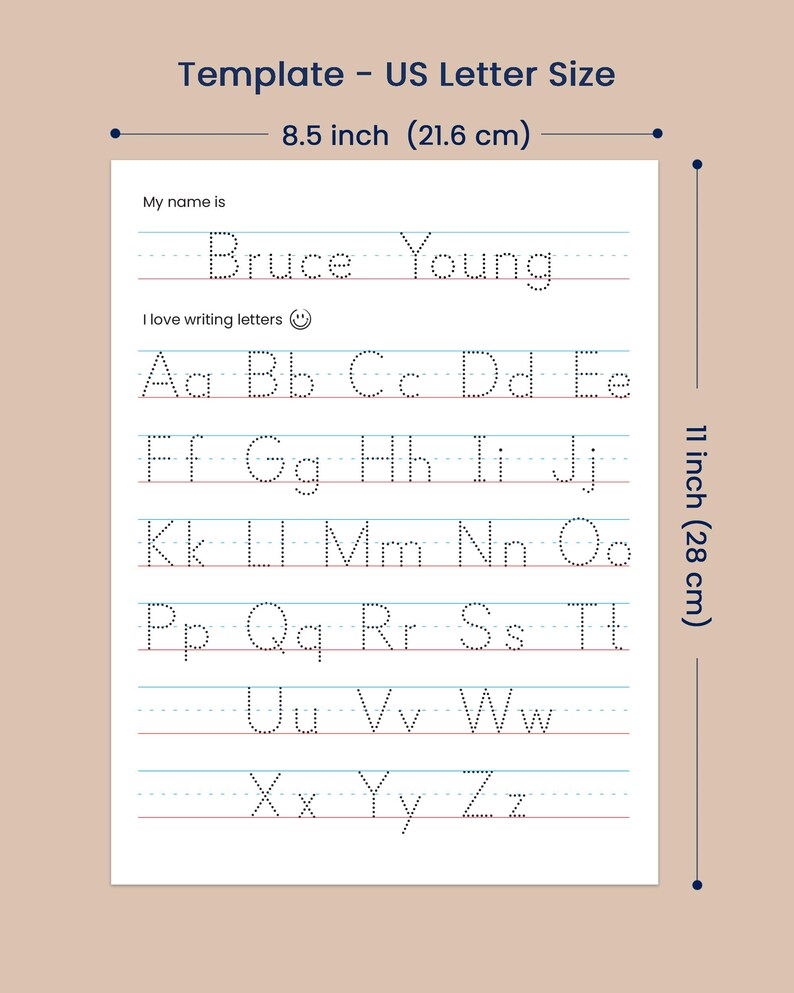 Customized Printable Name Writing Practice Worksheet – Personalized for ...