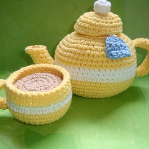 Teapot with Cup PDF Crochet Pattern