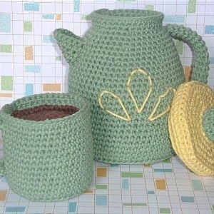 A. Jolly Coffee Pot with Cup PDF Crochet Pattern image 2