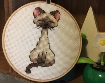 Siamese Cat Cross Stitch