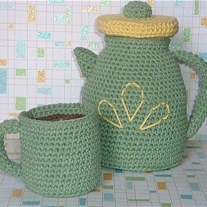 A. Jolly Coffee Pot with Cup PDF Crochet Pattern image 3