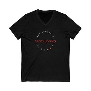 ユニセックス ジャージー 半袖 Vネック Tシャツ