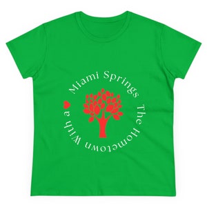 Camiseta de algodón de peso medio para mujer