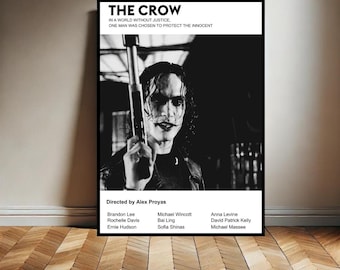 The Crow Movie Poster – Featuring Brandon Lee 1994 – Prints for Cinema Rooms, Wall Art, Home Decor – Digital Print A2, Cult Classic, Vintage
