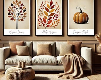 Autumn Decor Collection, Autumn Print, Fall Wall Art, Cozy Print, Decoration, Pumpkin Spice, Seasonal Decoration, Wall Decor, Seasonal Decor
