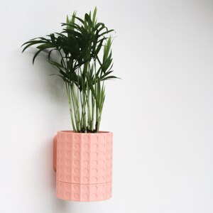 Wall-mounted flower pot with attractive 3D printed design