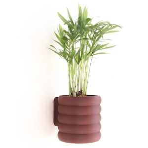 Wall-mounted flower pot with attractive 3D printed design