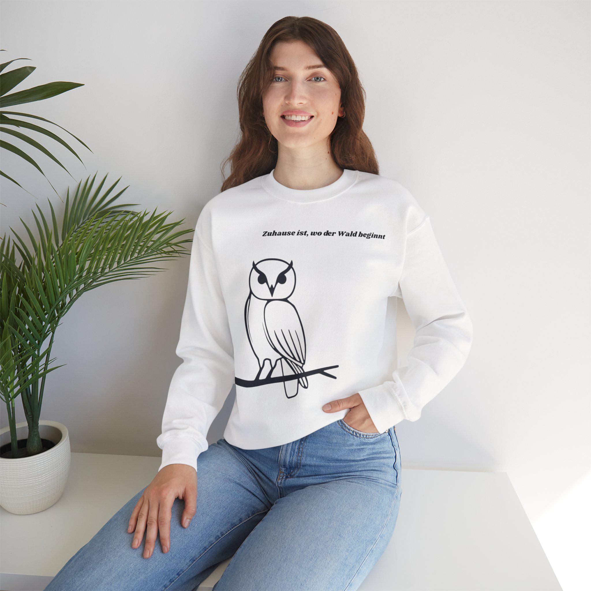 Owl Design Crewneck Sweatshirt for Nature Lovers, Cozy Gift for Birdwatchers, Friends, Family, Best 
