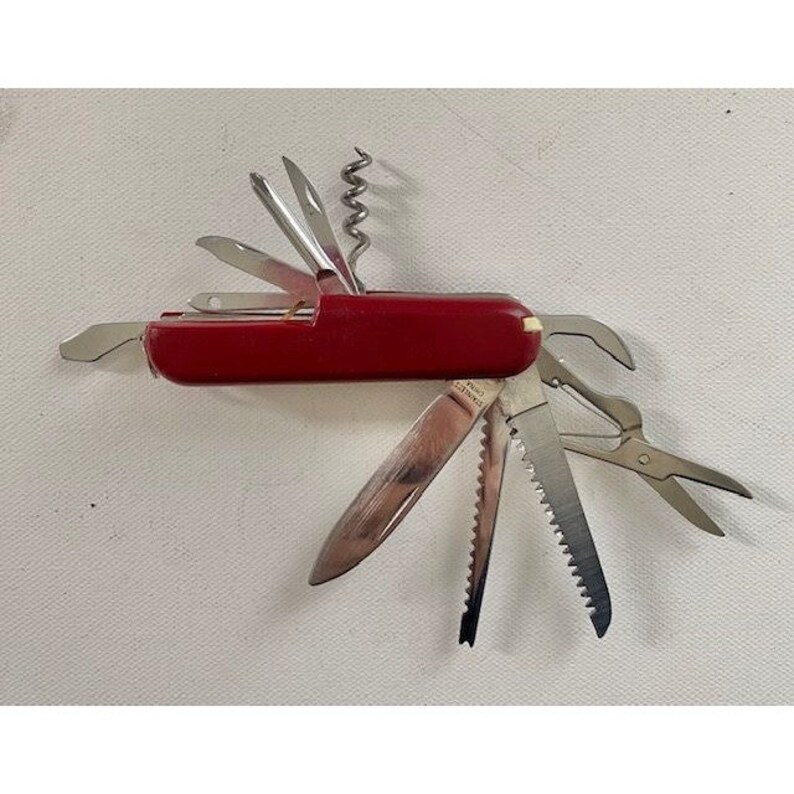 Vintage Swiss Army Knife 13 Tools Etsy