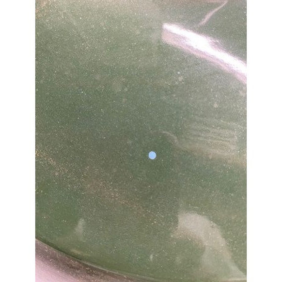 Vintage Green Metal Lamp Shade Light Gas Station Barn Round Enameled