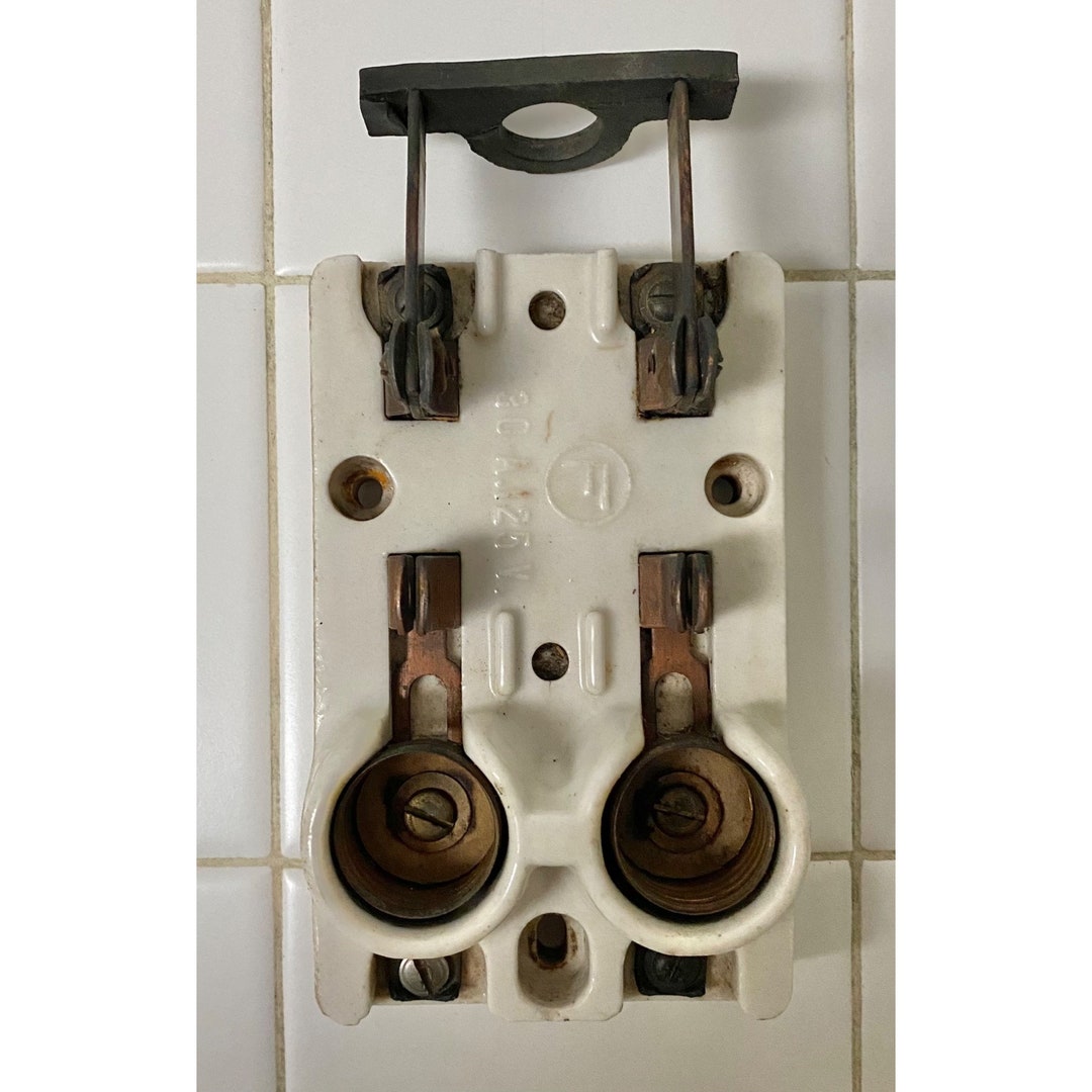 Vintage Electrical Switch Porcelain Double Throw Antique and 6 Etsy