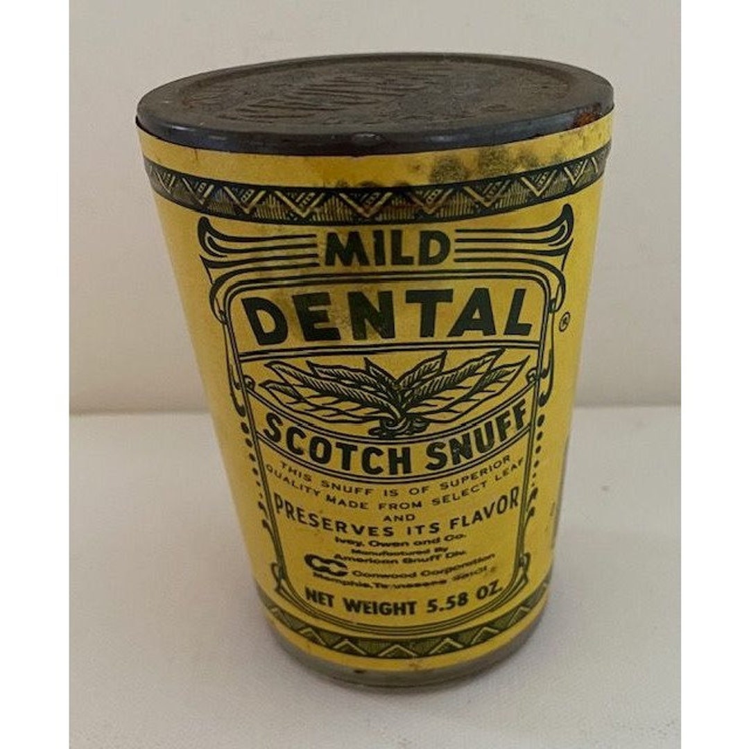 Vintage Mild Dental Scotch Snuff Never Opened Glass Jar Metal Etsy