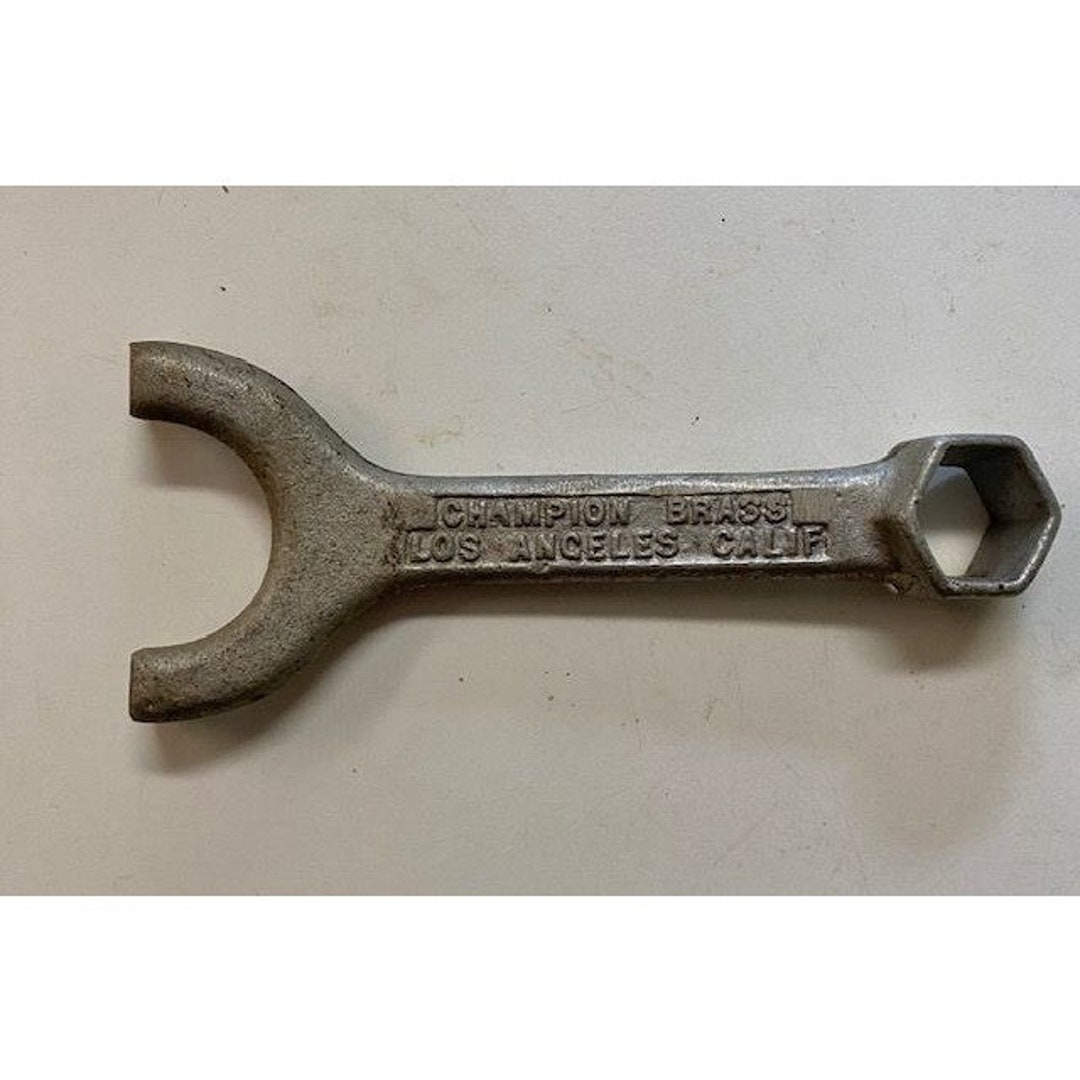 Vintage Champion Brass Sprinkler Head Spanner Wrench 1960's Los Angeles CA  