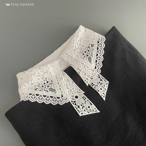 Detachable Lace Collar |  White Collar Dickey | Elegant Women's Fashion Accessory | Gift for Her