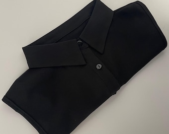 Classic Detachable Collar | Black Collar Dickey | Timeless Elegant Women's Accessory Fashion | Gift for Her