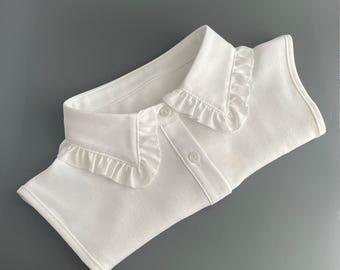 Abnehmbarer Rüschenkragen | Schickes weißes Halsband Dickey | Elegantes Damen Mode-Accessoire | Geschenk für Sie