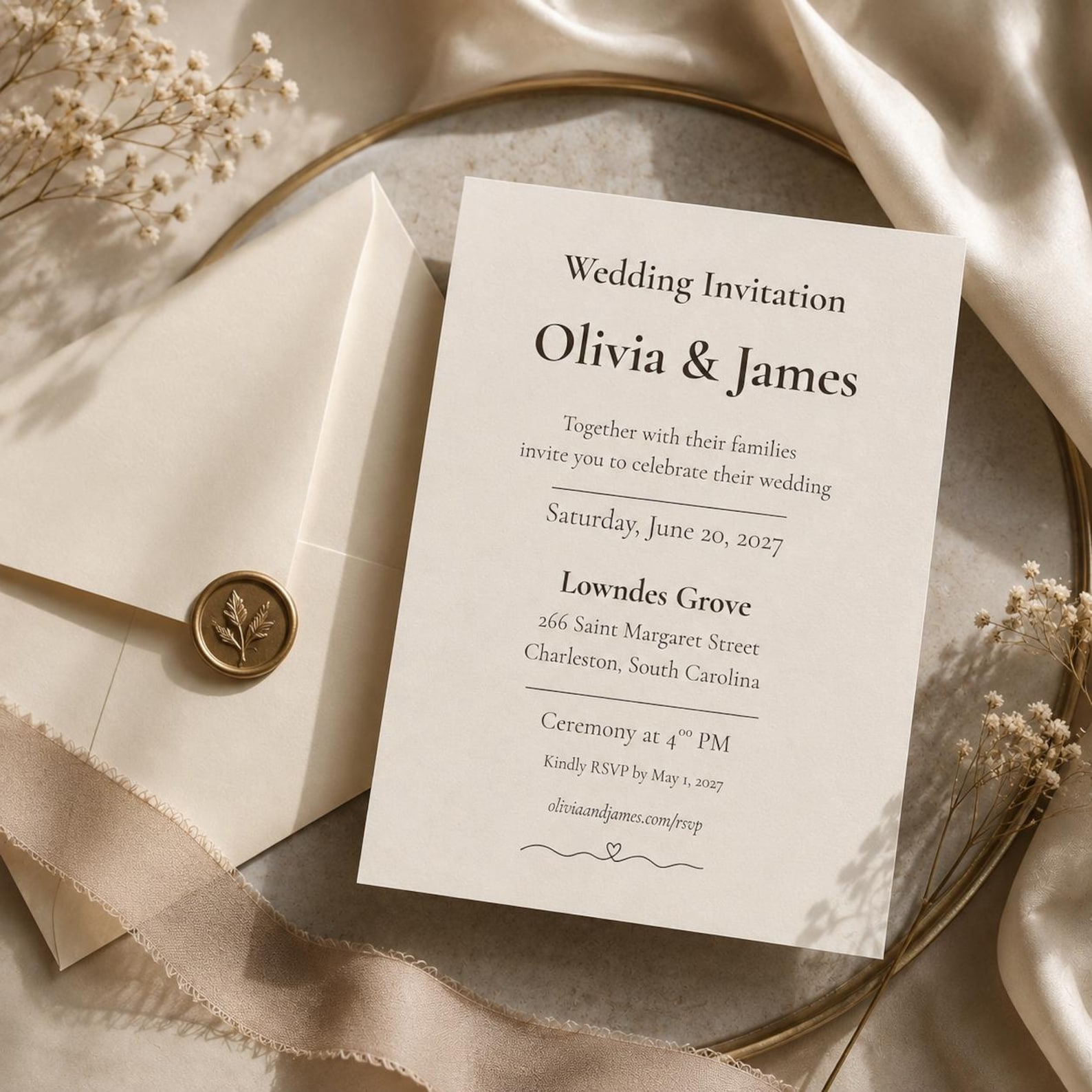 Editable Wedding Invitation Template, Minimalist Canva Wedding Invite Editable Wedding Invitation Template, Minimalist Canva Wedding Invite