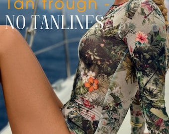Langarm-Badeanzug | Tan Durch Abnehmen SPF 35 UV Bademode