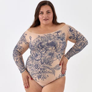 Long Sleeve One-Piece Swimsuit: UV Protection Off-Shoulder Beachwear