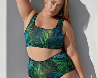 Curvy Bikini Set - Bust Support Top & High Waist Schmeichelnde Böden