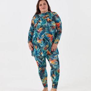 Modest Swimwear Set: Full Coverage Burkini - UV Protection
