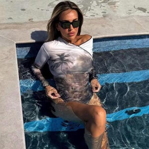Wrap-Style One-Piece Swimsuit: Modest Full Coverage Bathing Suit