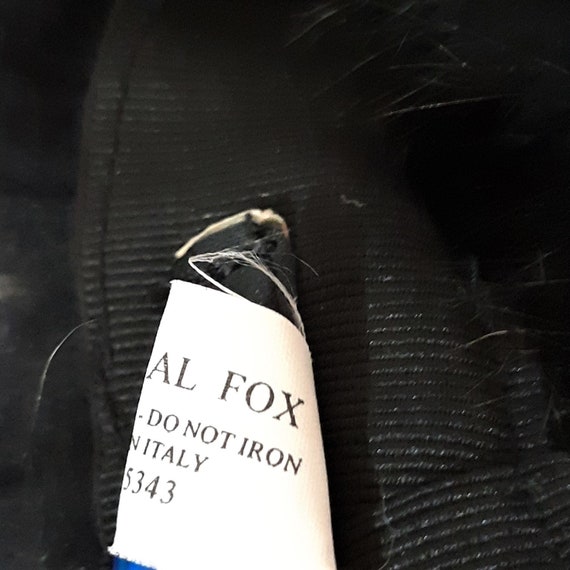Vintage Memar Fox Fur Hat in Super Soft Black and… - image 6