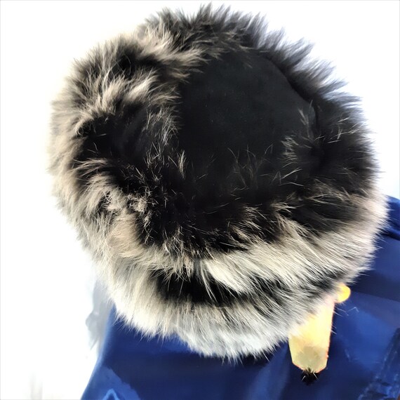 Vintage Memar Fox Fur Hat in Super Soft Black and… - image 4