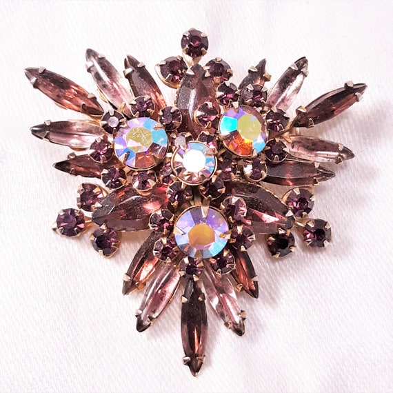 Vintage rhinestone brooches sale