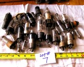 Vintage Vacuum Tube Lot 7 Delco, Sylvania, Radiotron, Philco, Tung-sol, RCA, Ge, En-rad, Jfd, and NU