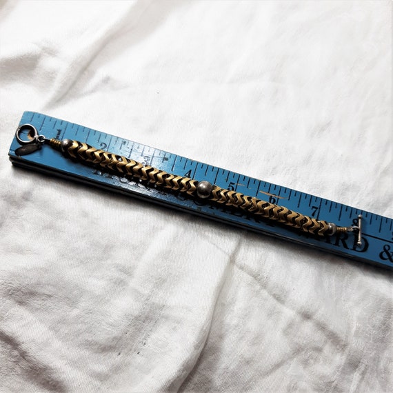 Vintage Teripelio Mixed Metal Statement Bracelet:… - image 3